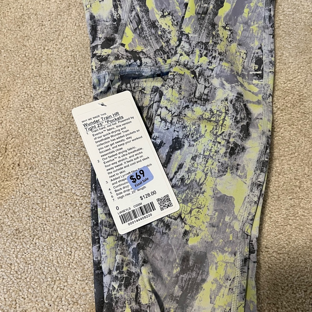 Lululemon wunder train pocket 25